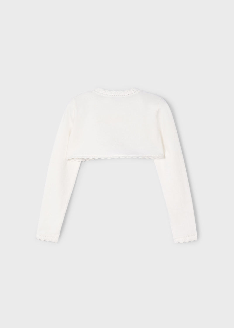 Rebeca bolero tricot niña- Crudo
