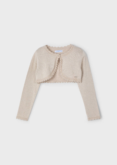Rebeca bolero tricot niña- Champagne