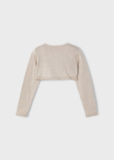Rebeca bolero tricot niña- Champagne