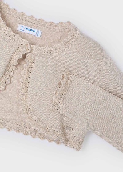 Rebeca bolero tricot niña- Champagne