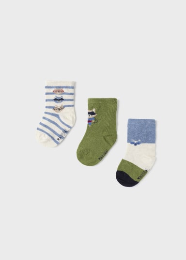 Set 3 calcetines algodón orgánico bebé