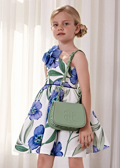 Vestido Blue Flower - Con Lino Estampado