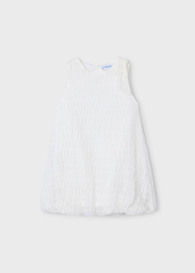 Vestido Globo niña - Crudo