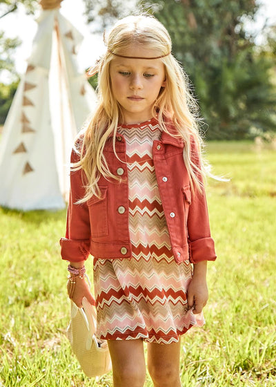 Vestido zigzag niña
