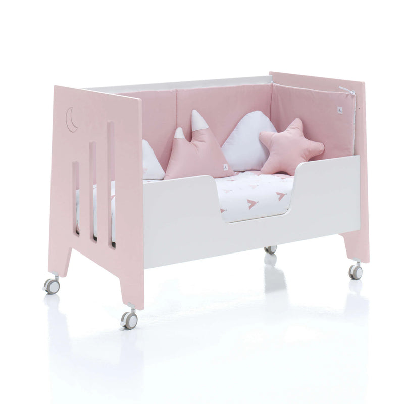 Cuna colecho OMNI 5en1 - 60x120 Rosa crema -  Europea.