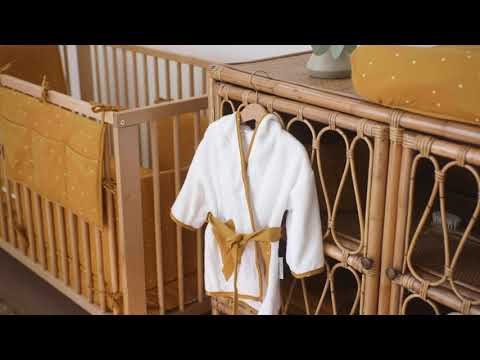 Bata de baño bebé Algodón Orgánico -Albornoz Bear 0-12 meses