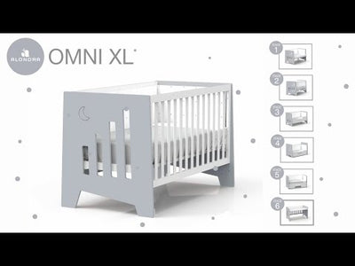 Cuna de colecho y Montessori (6en1) OMNI-XL Blanca 70x140 · C191