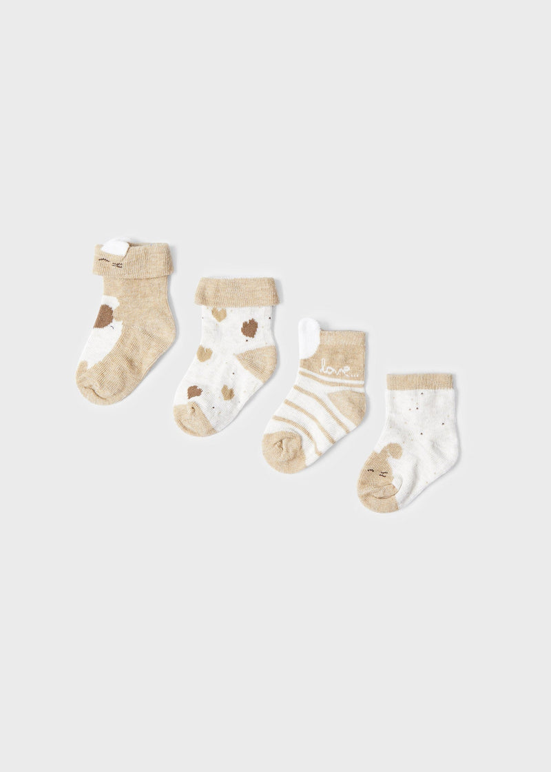 Set de 4 calcetines con Algodón Organico Ecofriends CARAMELI